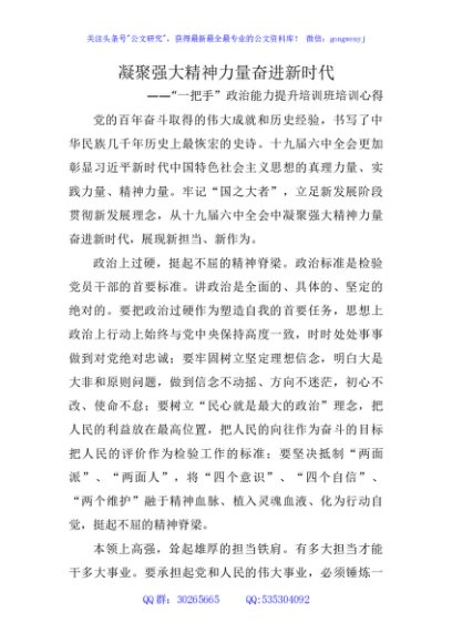 政治能力材料汇编9篇