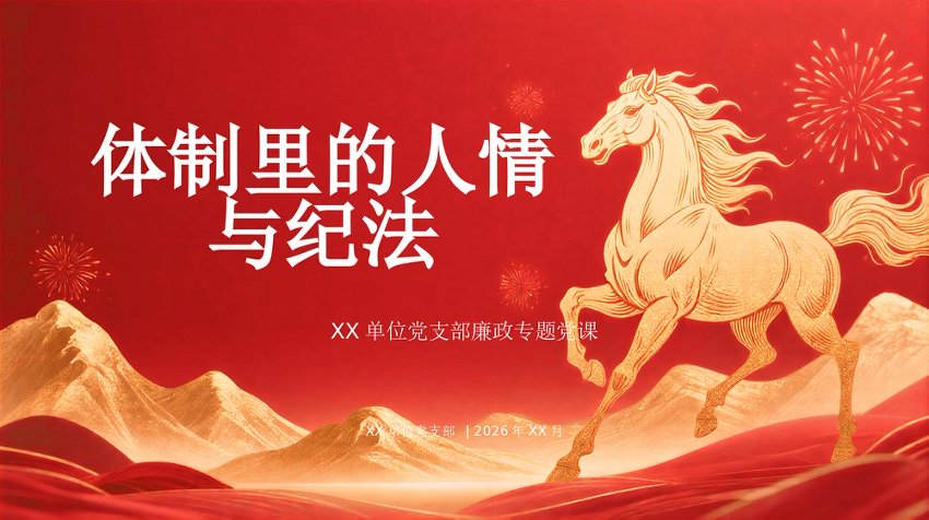 PPT：在XX单位党支部党员大会上的廉政党课讲稿：体制里的人情与纪法