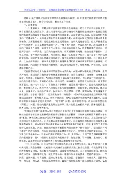 某国企纪检监察系统关于开展纪检监察干部队伍教育整顿工作实施方案