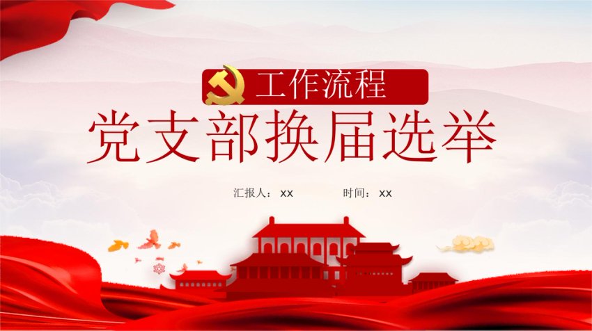 党建培训ppt：党支部换届选举工作流程