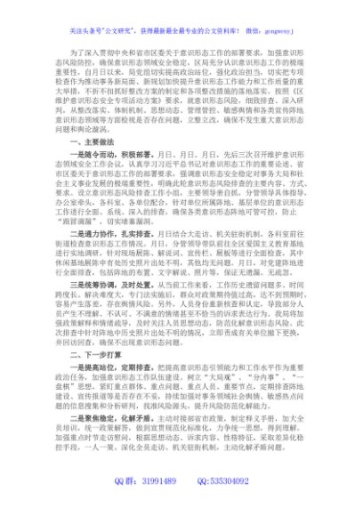 区局维护意识形态安全风险排查报告