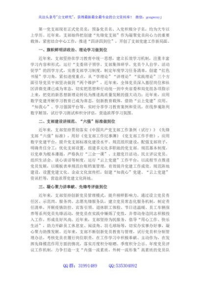 非公党支部党建工作汇报材料