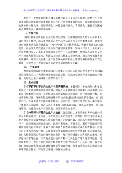 迎接党的二十大安全防范工作方案