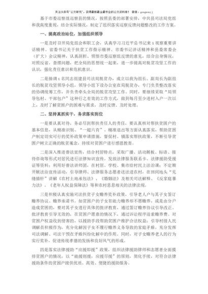 党组书记关于巡察反馈整改落实工作报告