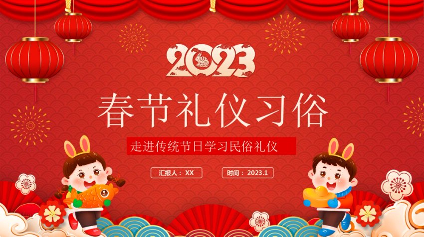 春节礼仪习俗PPT
