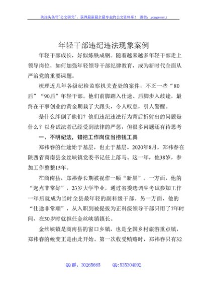 廉政党课年轻干部违纪违法案例警示教育4100