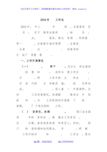 2024年改革工作总结