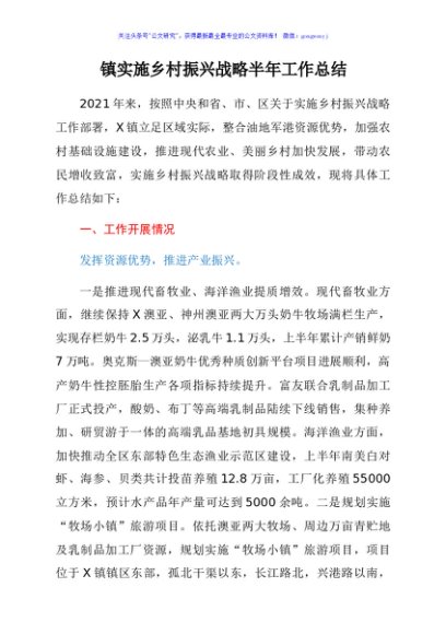 镇实施乡村振兴战略半年工作总结