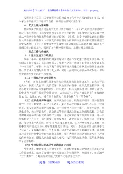国企上半年组织工作自检情况报告