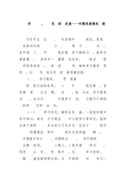 狠抓作风建设，护航民营经济发展——专题进展情况汇报