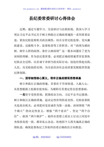 县纪委常委研讨心得体会