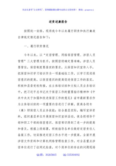 述责述廉报告 (2)