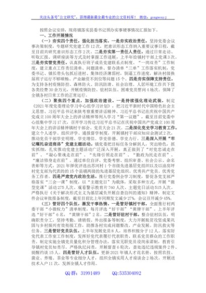 镇党委书记在县委党建工作领导小组会议发言材料
