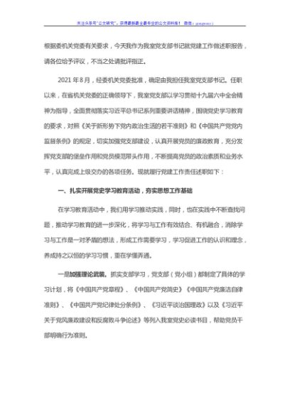 支部书记抓党建述职报告