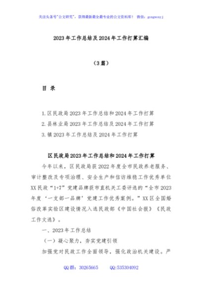 (3篇)2023年工作总结及2024年工作打算汇编
