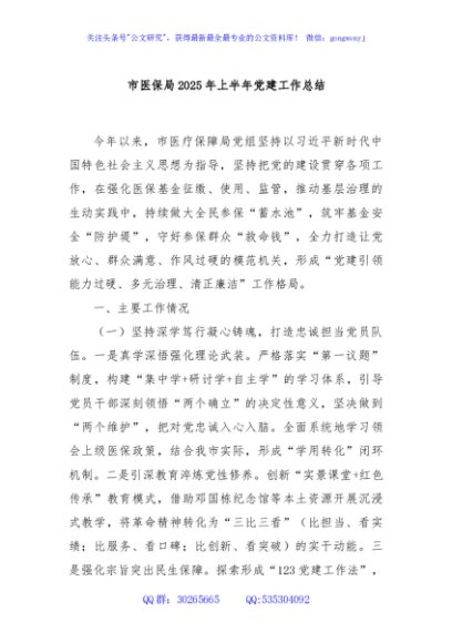 市医保局2025年上半年党建工作总结